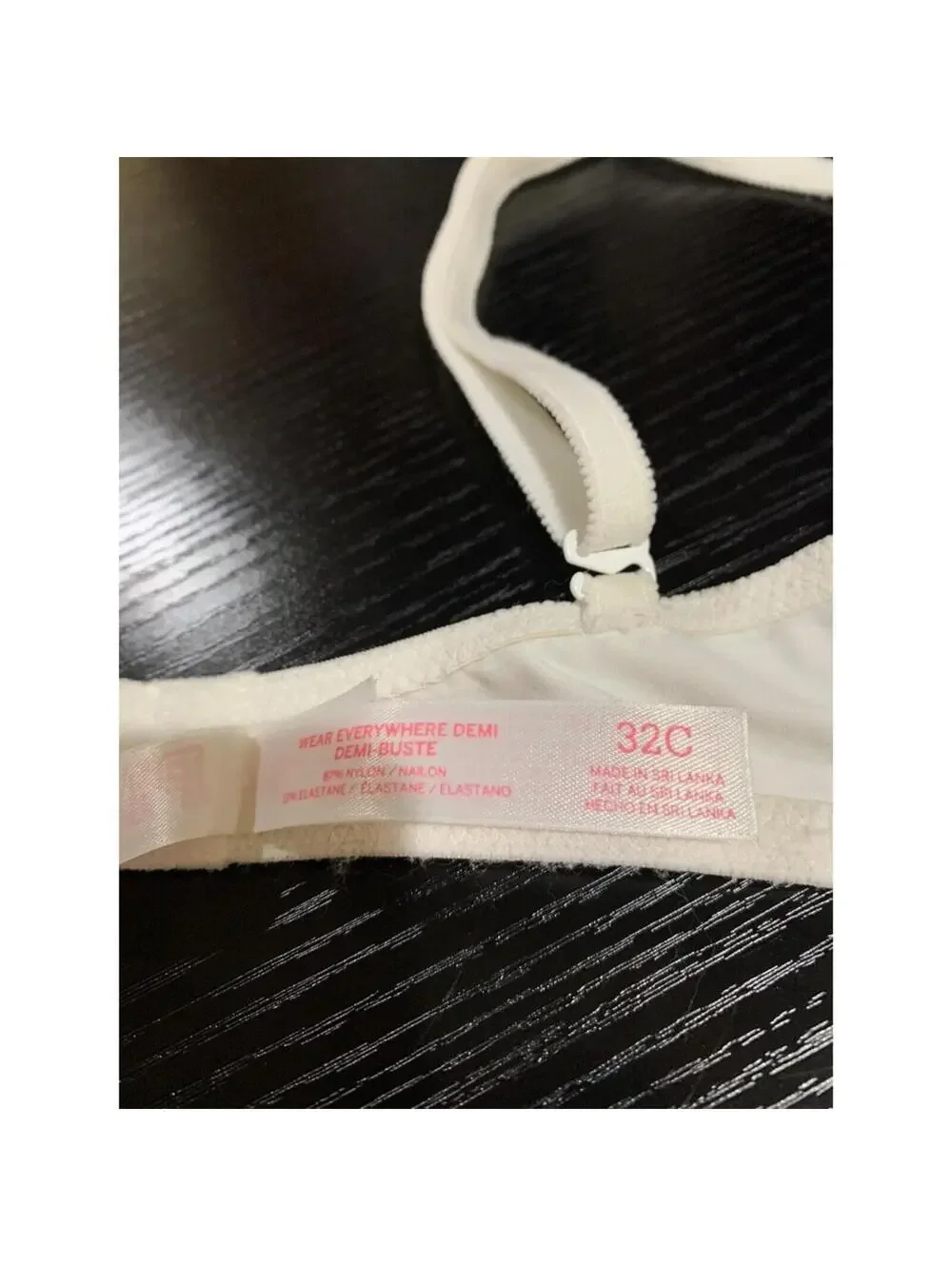 PINK victoria secret wear everywhere demi white bra 32 C multiway